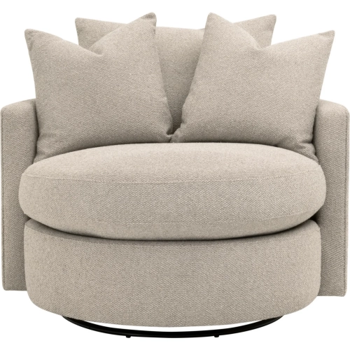 Lourne Petite Swivel Accent Chair in LiveSmart Gellar Jute Performance Fabric